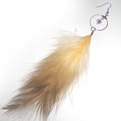 Swarovski × Orange Marabou Feather